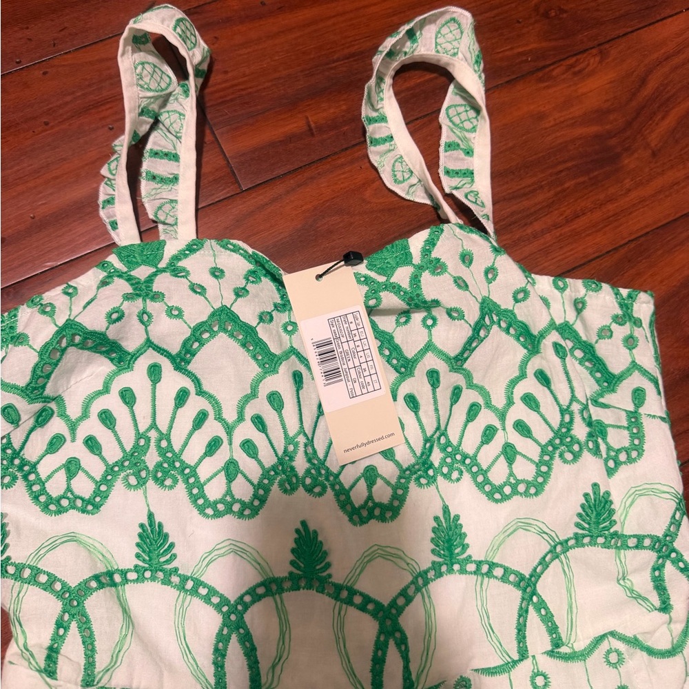 Never Fully Dressed Vibrant Green Patterned Jumps… - image 8